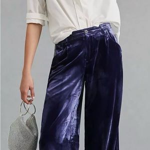 By Anthropologie Wide-Leg
Velvet Trousers